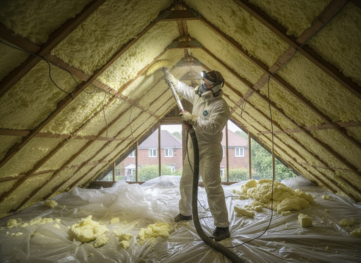 open cell spray foam removal in Cheltenham